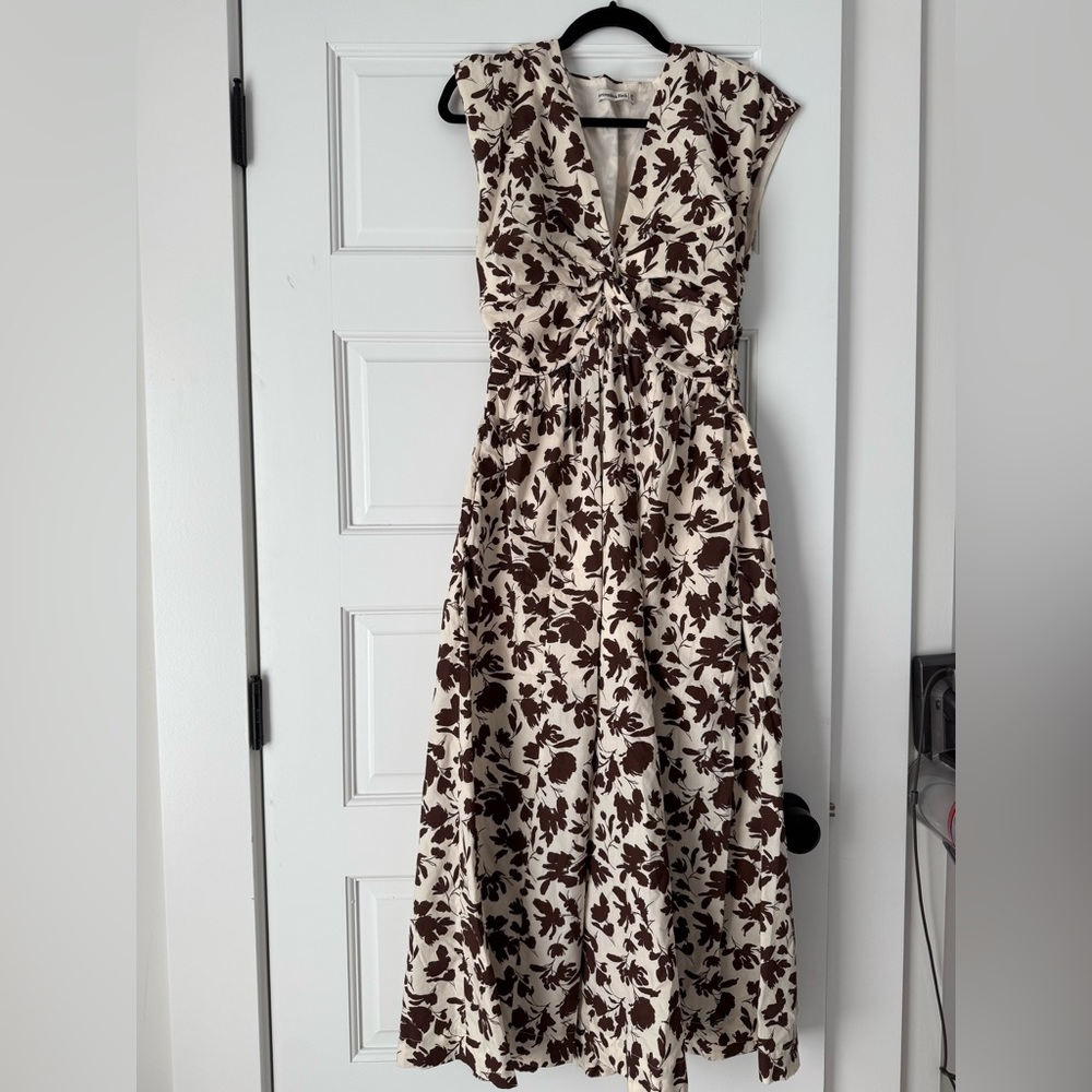 Abercrombie & Fitch Brown Floral Midi Dress
